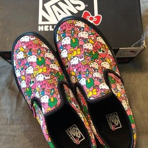 NEW Hello Kitty $60 Slip-On Vans - Big Girls 4.0